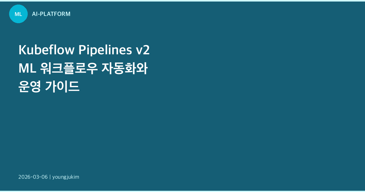 Kubeflow Pipelines v2 ML Workflow