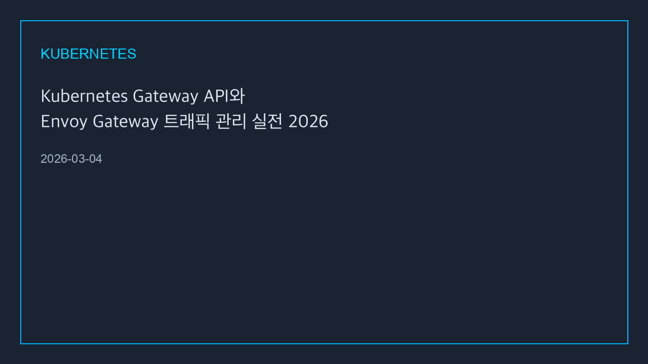 Kubernetes Gateway APIとEnvoy Gatewayによるトラフィック管理実践 2026
