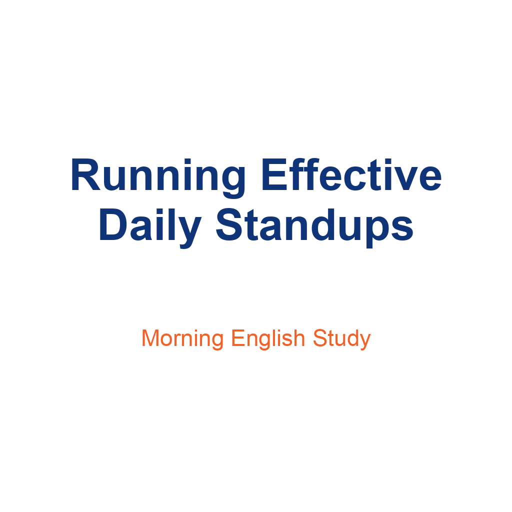 Daily Standup English Cover